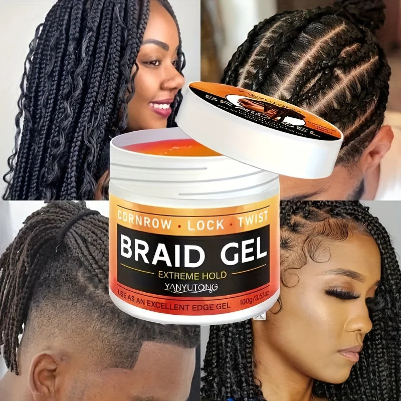 BRAID GEL Cornrow Lock Twist, 4C Hair & Edge Extreme Hold