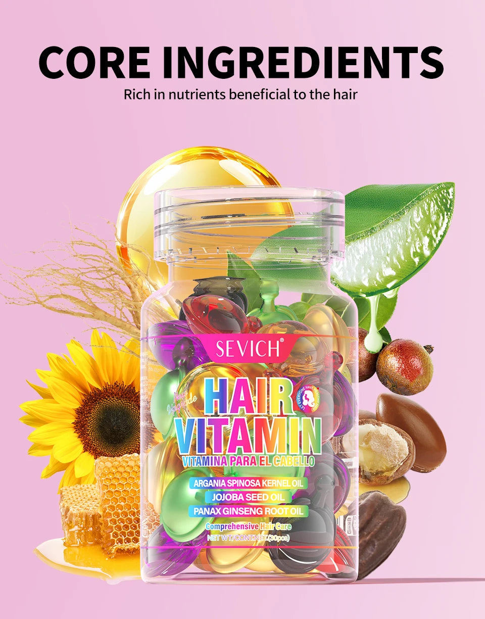 SEVICH HAIR VITAMIN Capsules, Essential Oils + Vitamins ACE/B5