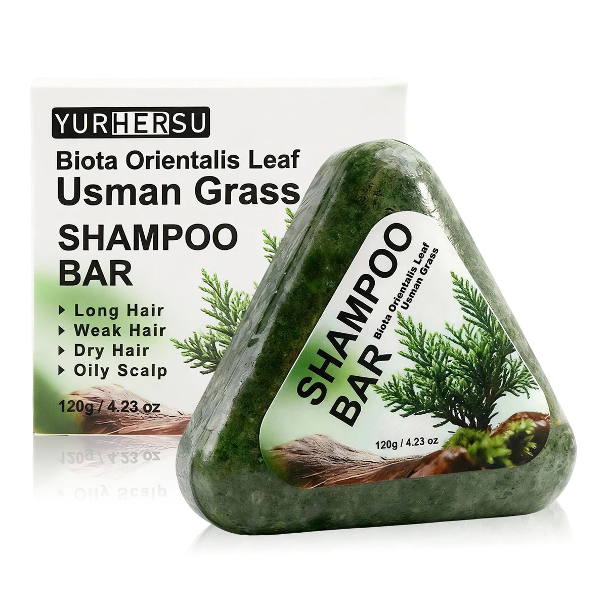 USMAN GRASS Natural Organic Shampoo Bar, Oil Control, Anti Hair Loss