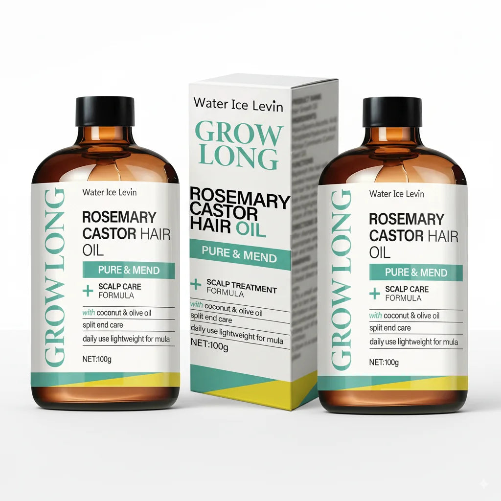 ROSEMARY CASTOR Hair Oil, Scalp Care Formula