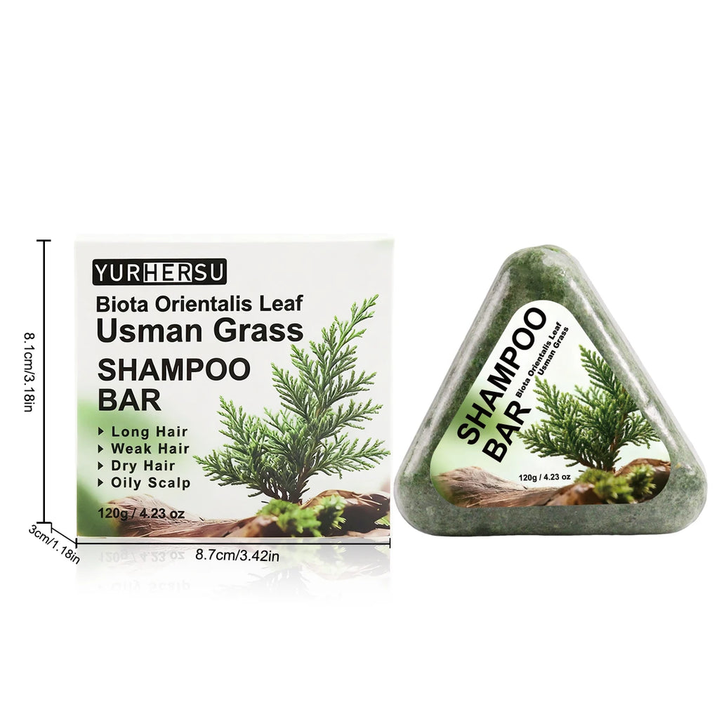 USMAN GRASS Natural Organic Shampoo Bar, Oil Control, Anti Hair Loss