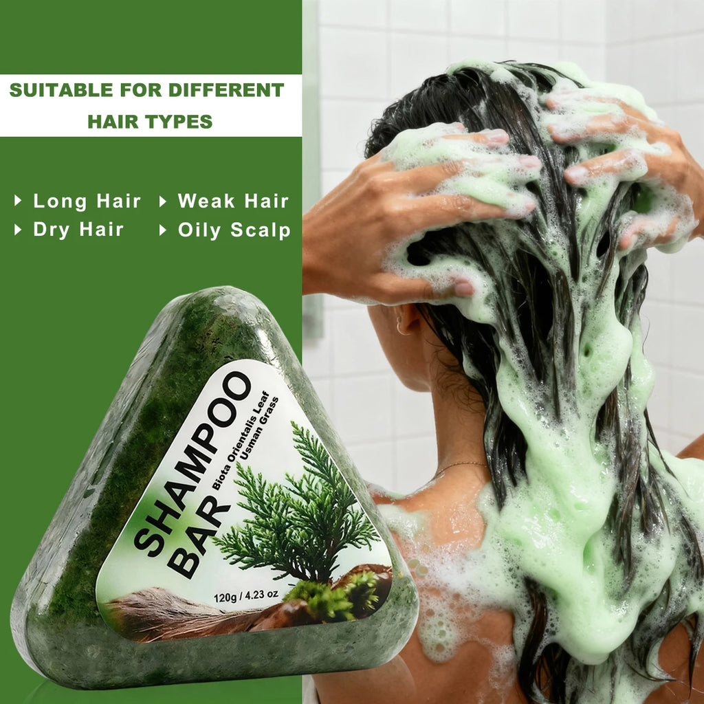 USMAN GRASS Natural Organic Shampoo Bar, Oil Control, Anti Hair Loss