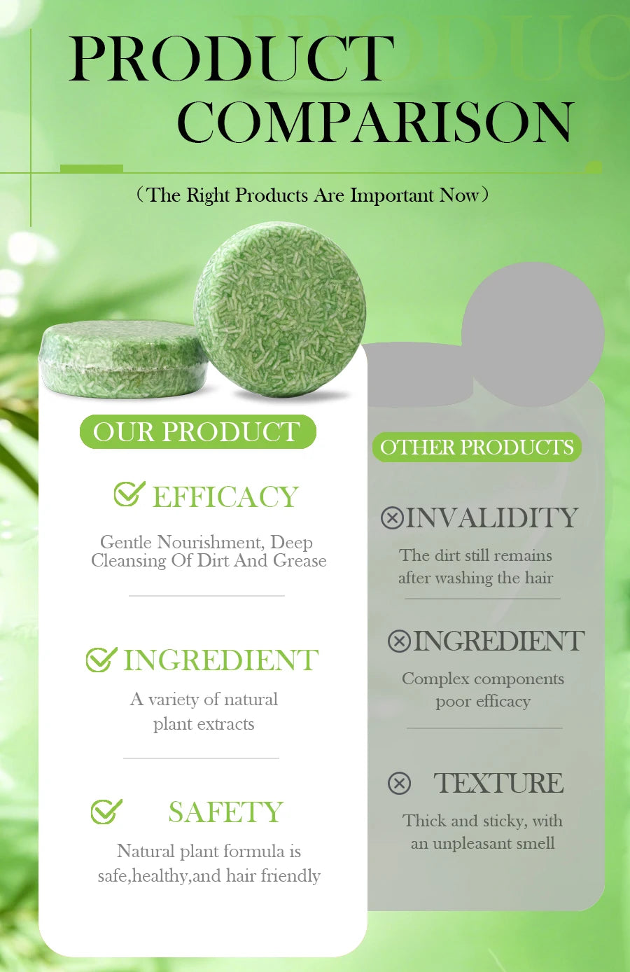 TEA TREE Organic Shampoo Bar, Oil & Dandruff Control, Strong Thick Hair