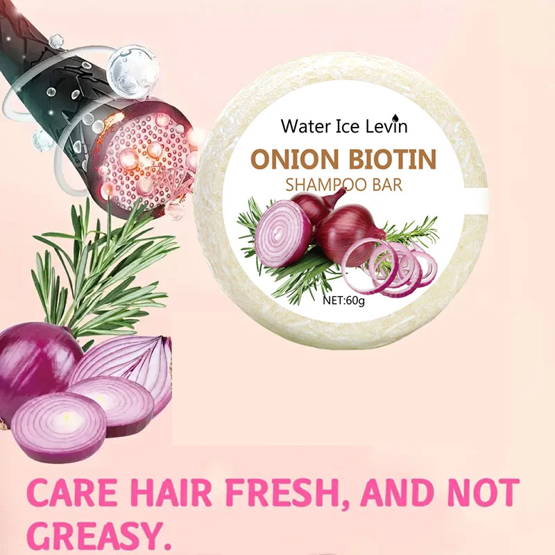 ONION BIOTIN Shampoo Bar, With Rosemary Extract