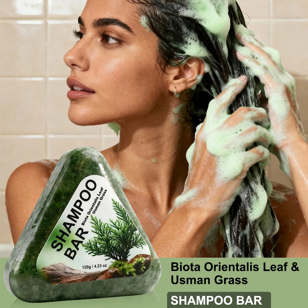 USMAN GRASS Natural Organic Shampoo Bar, Oil Control, Anti Hair Loss