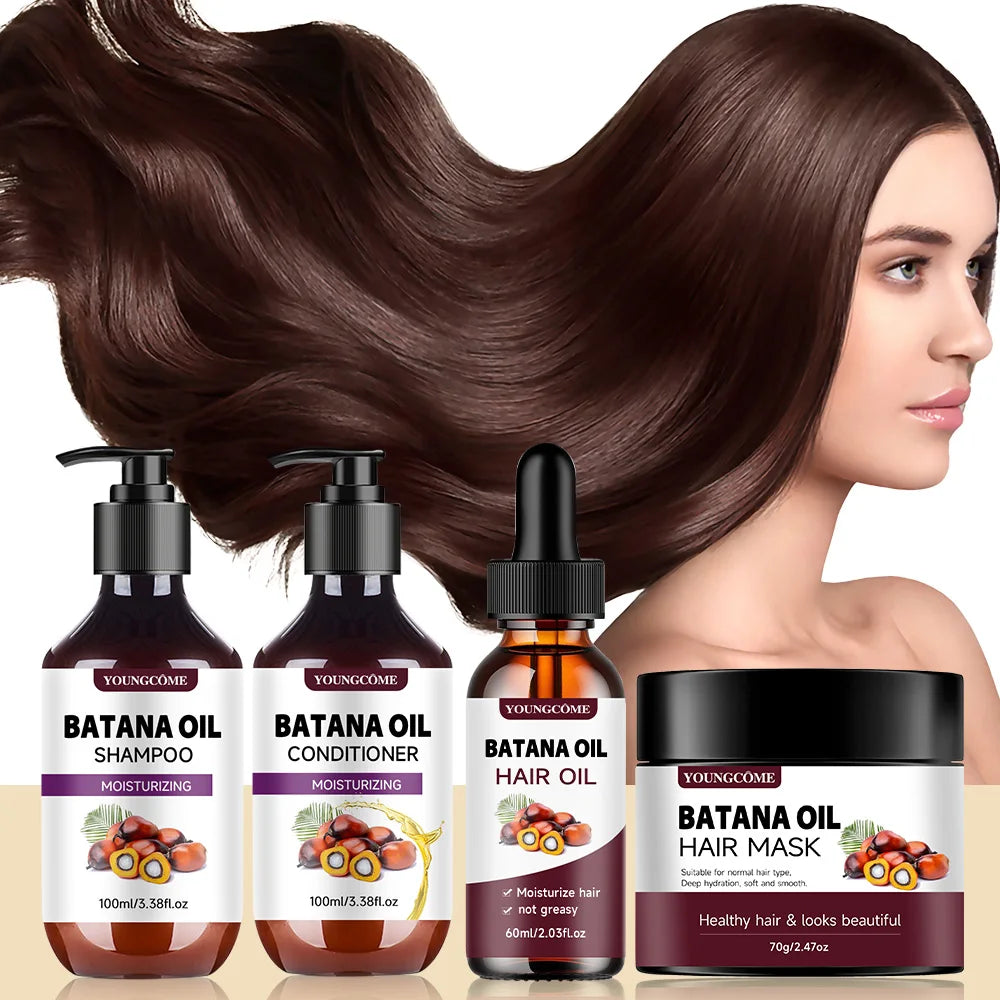 BATANA Oil 100% Complete Hair Care Kit, Thick Hair