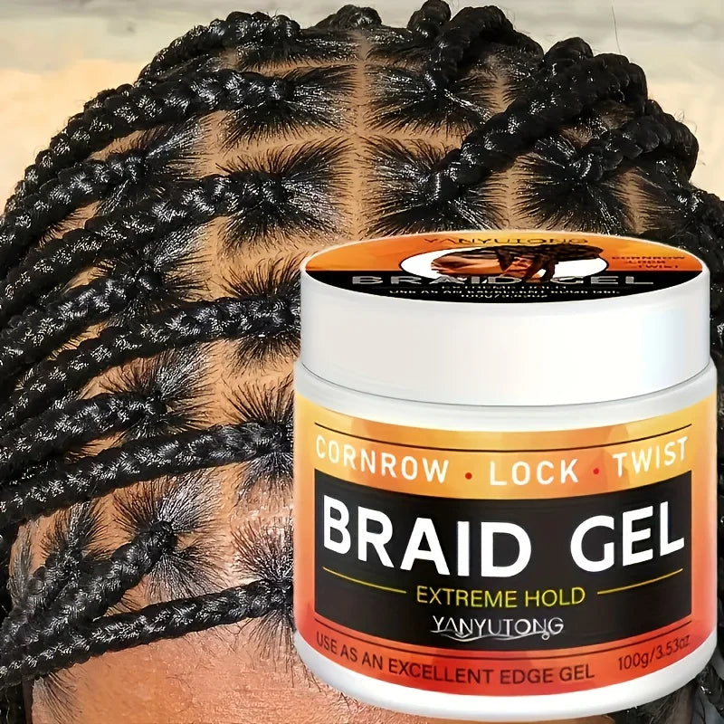 BRAID GEL Cornrow Lock Twist, 4C Hair & Edge Extreme Hold