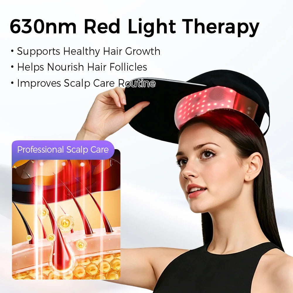 BLUE & RED Light Laser Therapy 3 in 1 Hair Cap 210 LED, Thick Hair