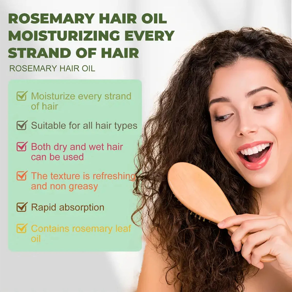 ROSEMARY CASTOR Hair Oil, Scalp Care Formula