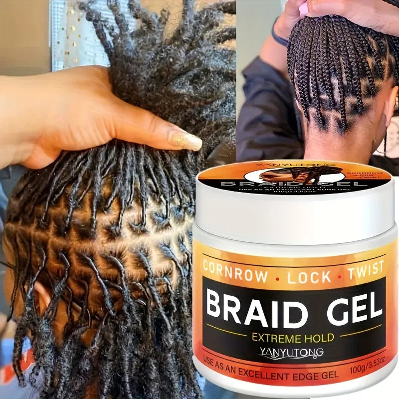 BRAID GEL Cornrow Lock Twist, 4C Hair & Edge Extreme Hold